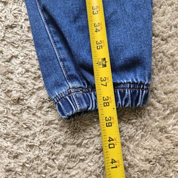 Pacsun blue jeans distressed jogger draw string womens 28 - Picture 6 of 10